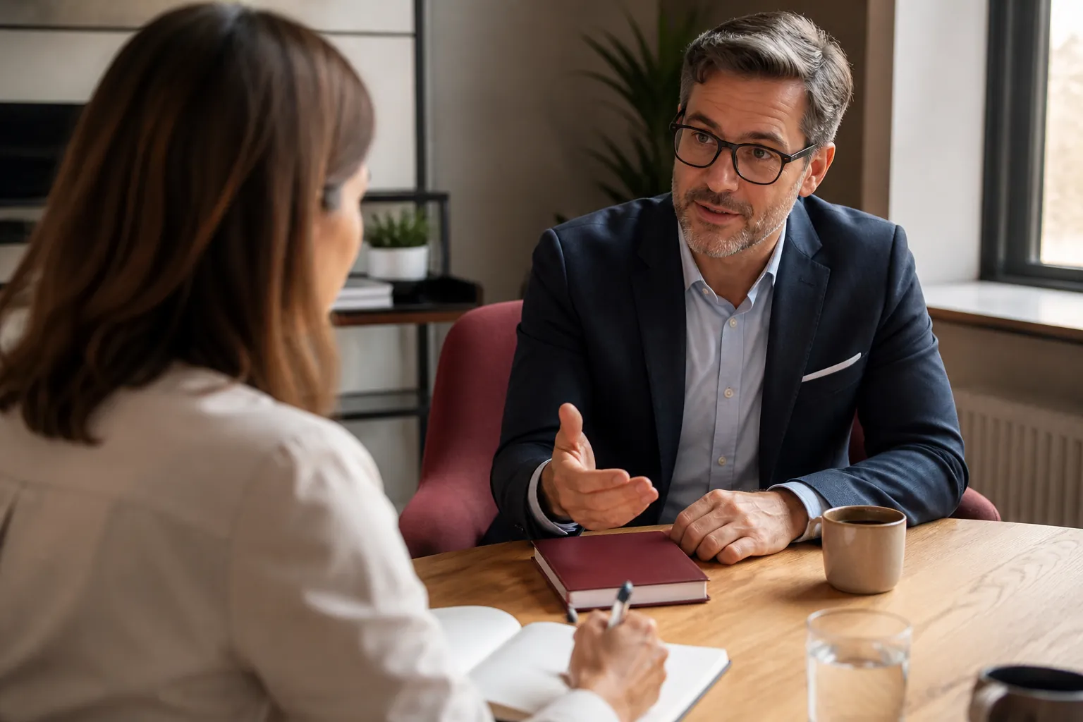One-to-one business coaching session with an owner and coach
